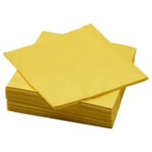 IKEA FANTASTISK Yellow Paper Napkins 50-Pack 15.75 Inch Square Versatile Value